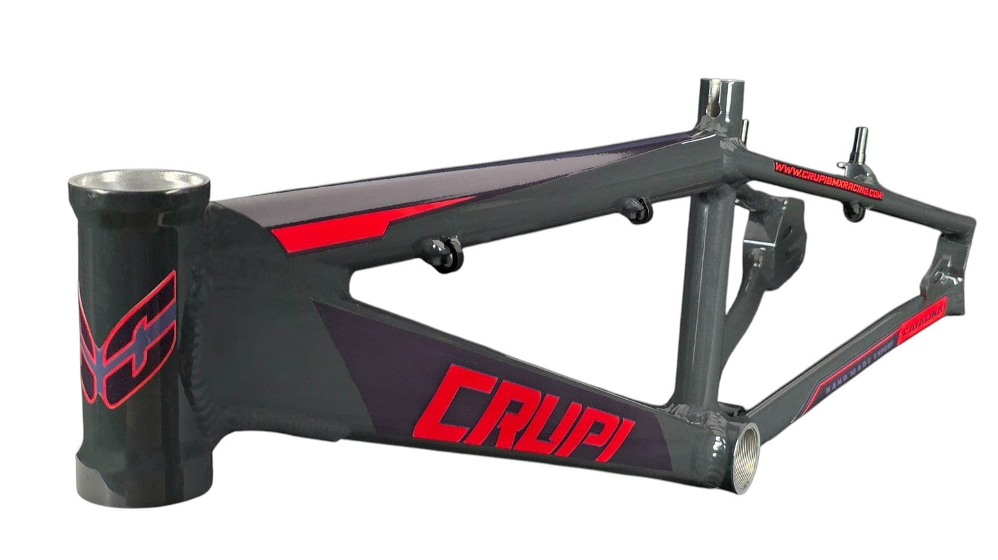 Crupi BMX frame Charcoal Gray & Red