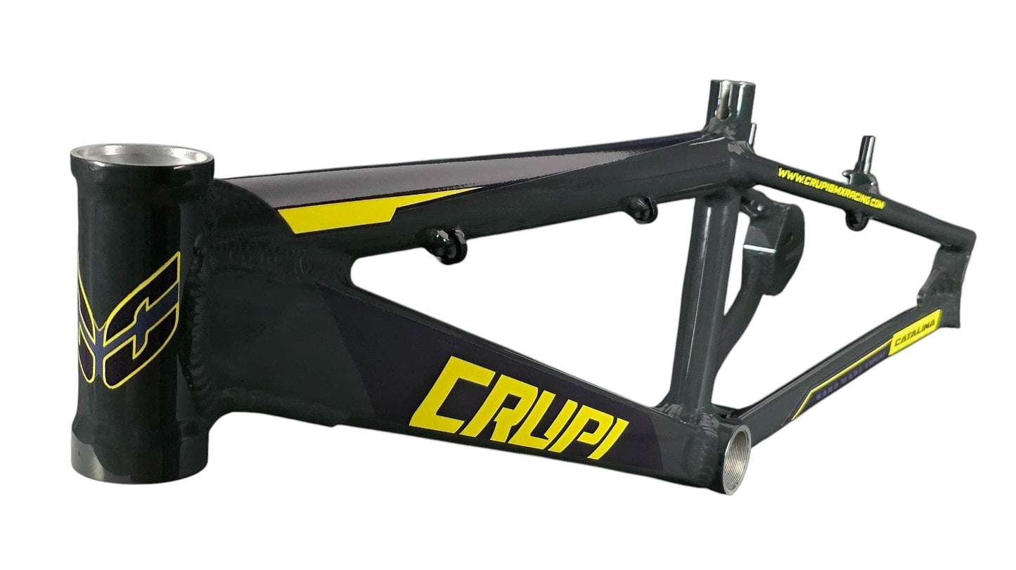 Crupi BMX frame Charcoal Gray & Yellow