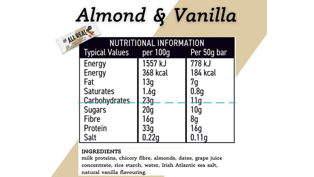 All Real Almond Vanilla Protein Bars