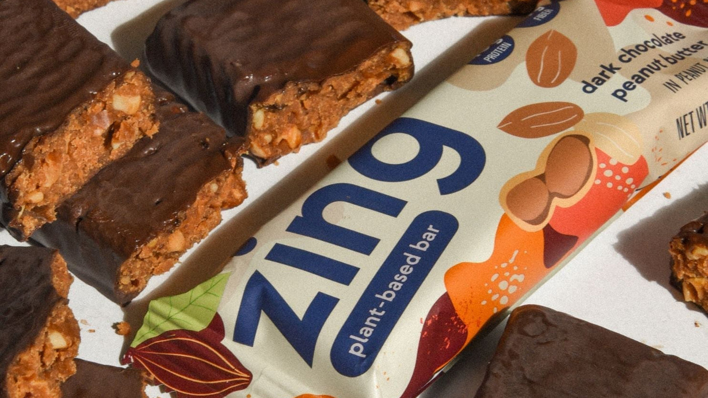 Zing Dark Chocolate Peanut Butter Nutrition Bars