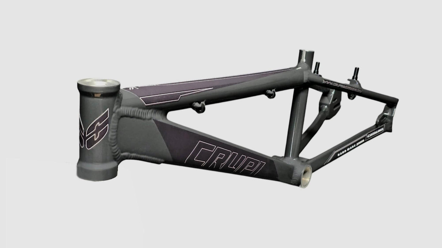 Crupi Micro BMX Race Frame Charcoal with Black Graphics