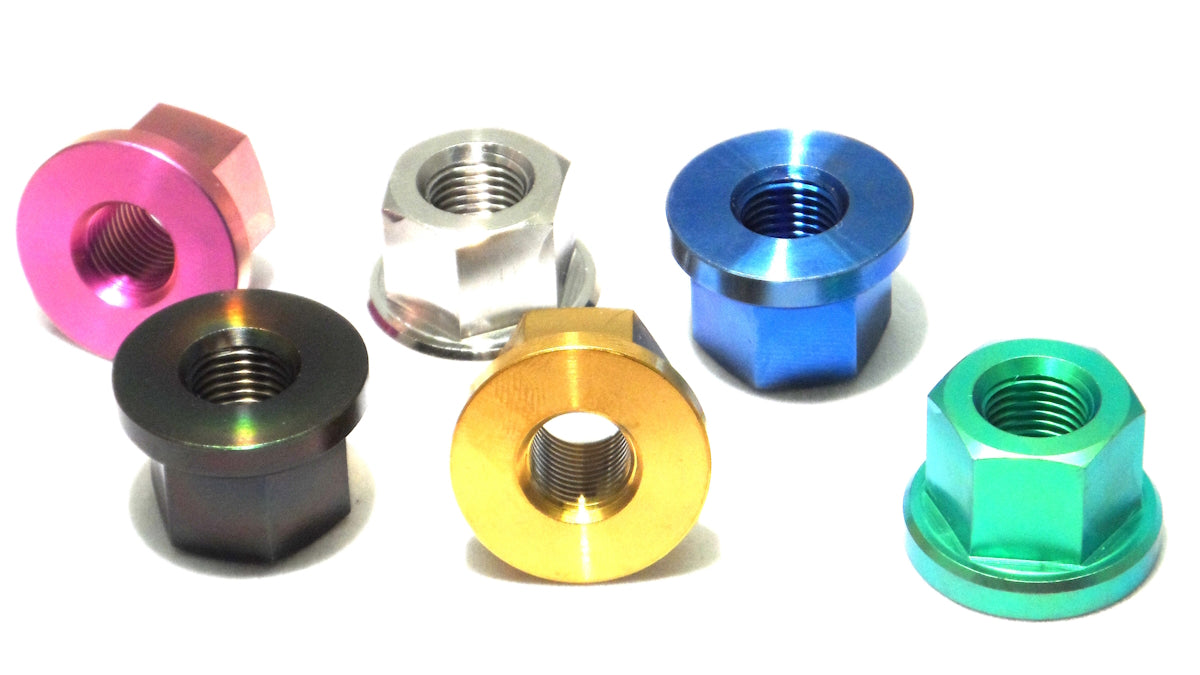 Diabolic Titanium Axle Nuts - 3/8" & 14mm