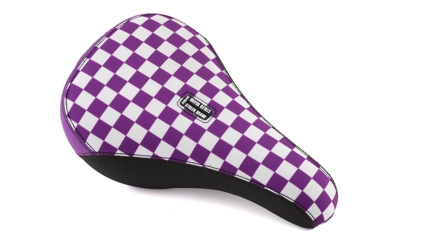 Asiento pivotante Fast Times XL robado en cuadros lavanda y blanco