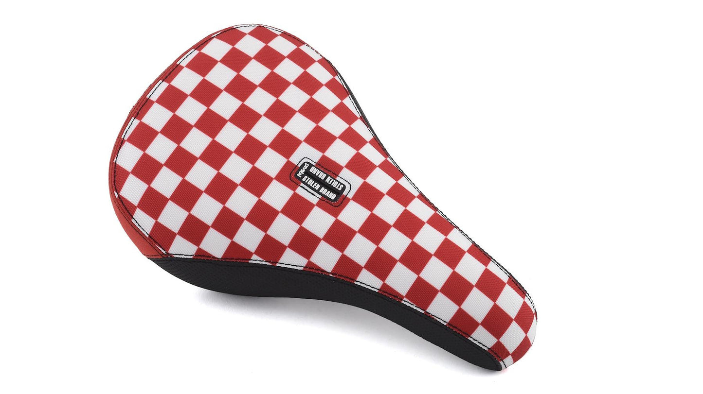 Asiento pivotante Fast Times XL robado a cuadros rojo y blanco