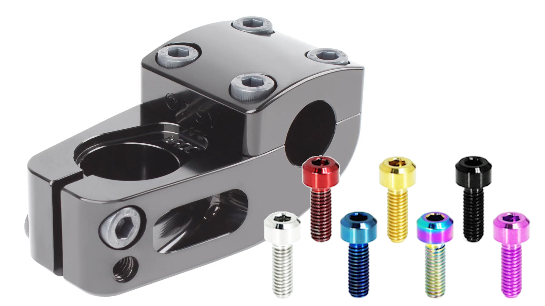thumbnail image 2 of Odyssey BROC V2 BMX Stem – 50mm Reach, 1-1/8″ Steerer, 22.2mm Clamp – Black/Blue/Gold Options 2 of 6