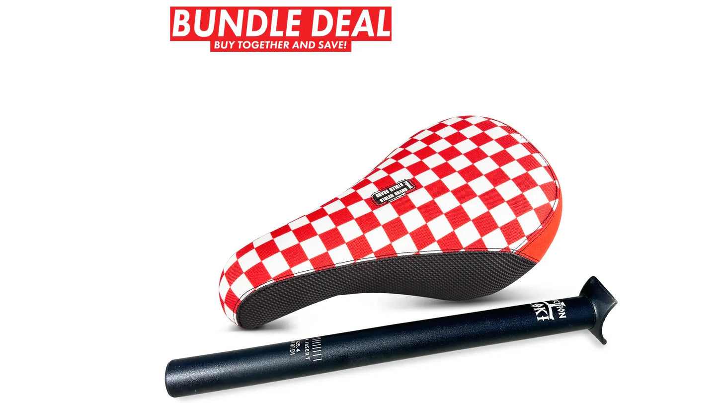 Asiento giratorio rojo Fast Times y combinación de tija de 150 mm o 300 mm robada