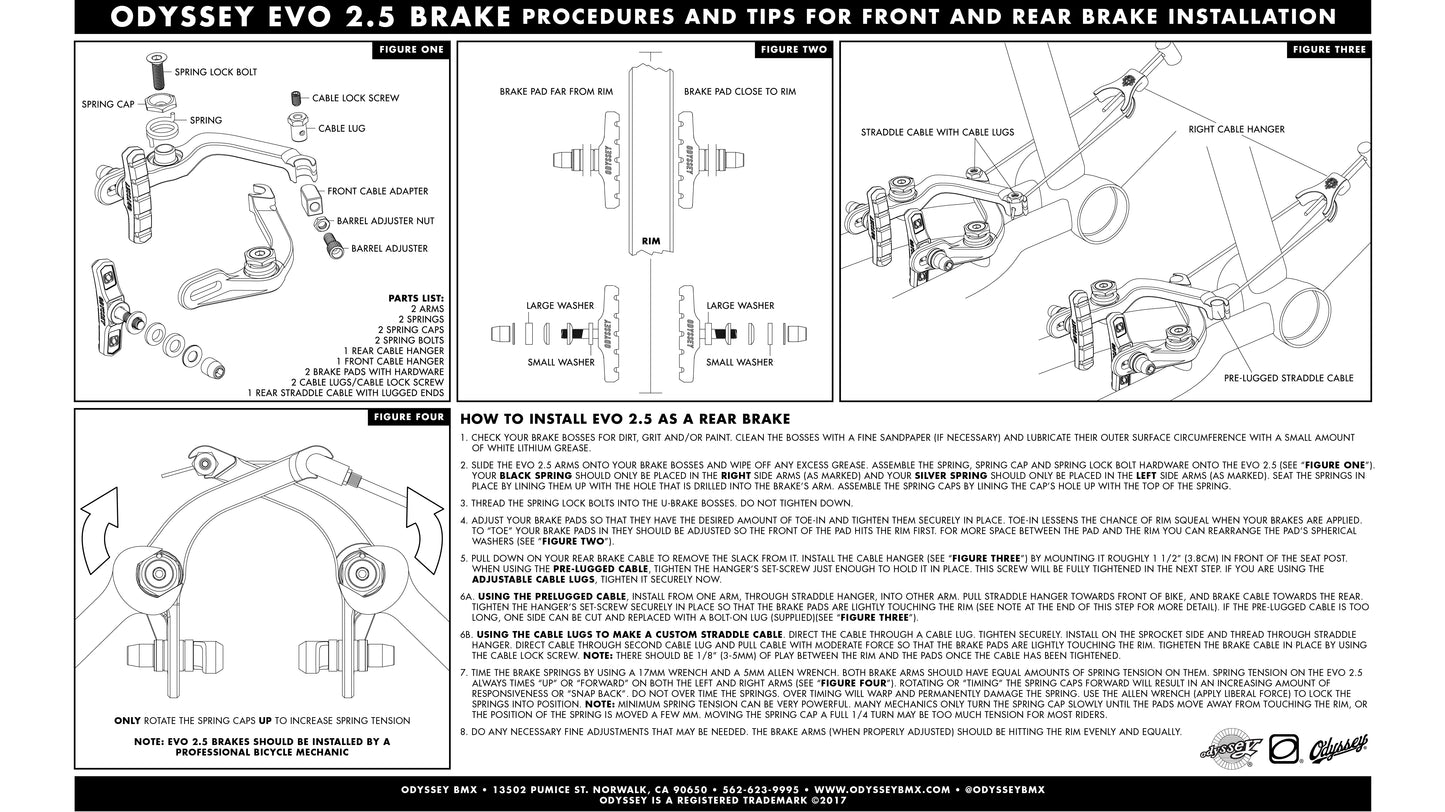 Kit de frenos Odyssey Evo 2.5