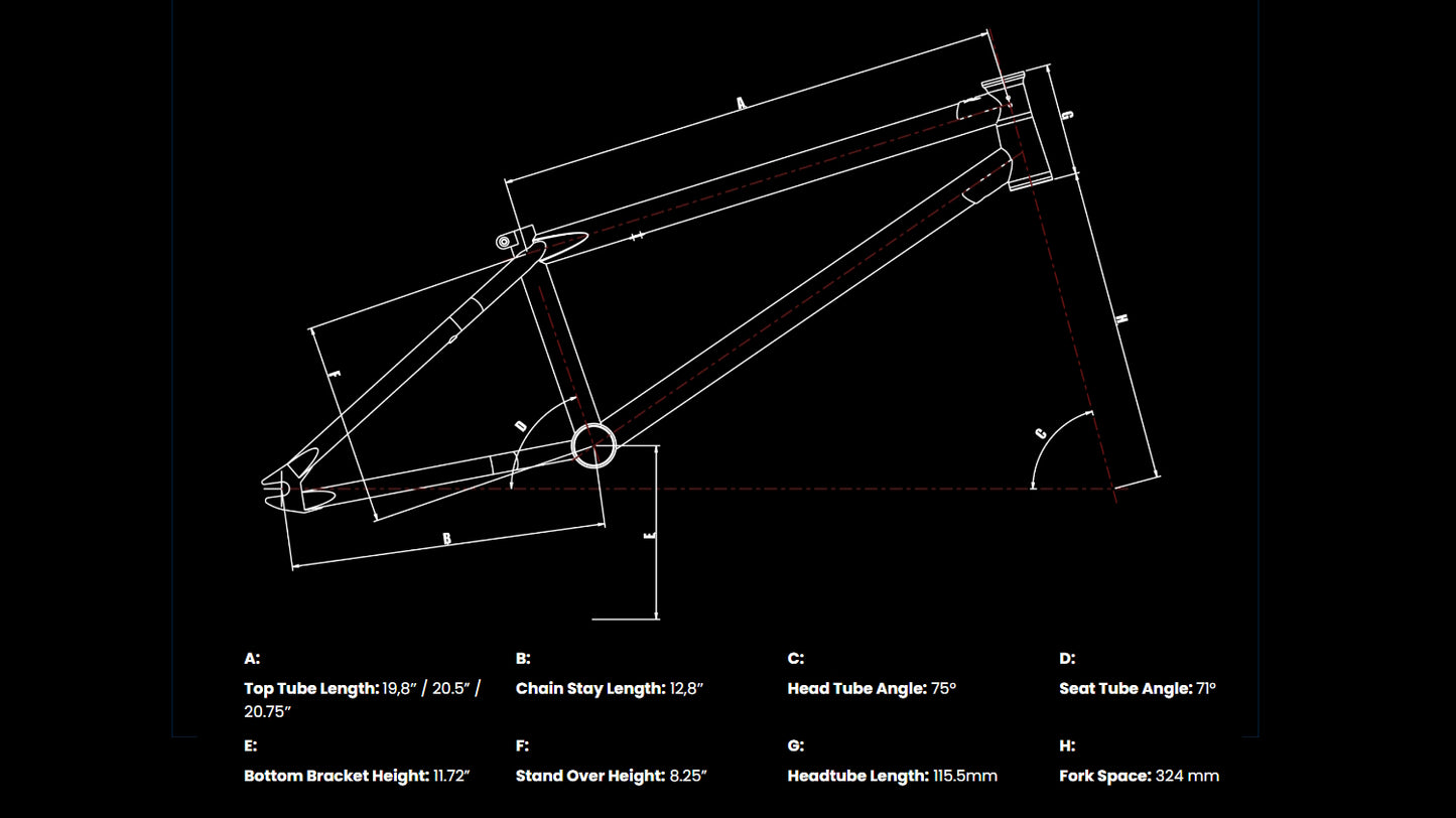 Cuadro de titanio Viking Valhalla (tamaños personalizados disponibles)
