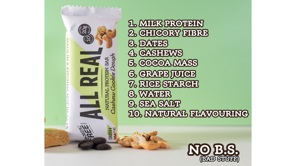 All Real Cashew Cookie Dough Protein Bars