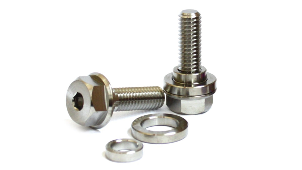 Armour Bikes Titanium Female Axle Bolts - 3/8" Metric & Profile