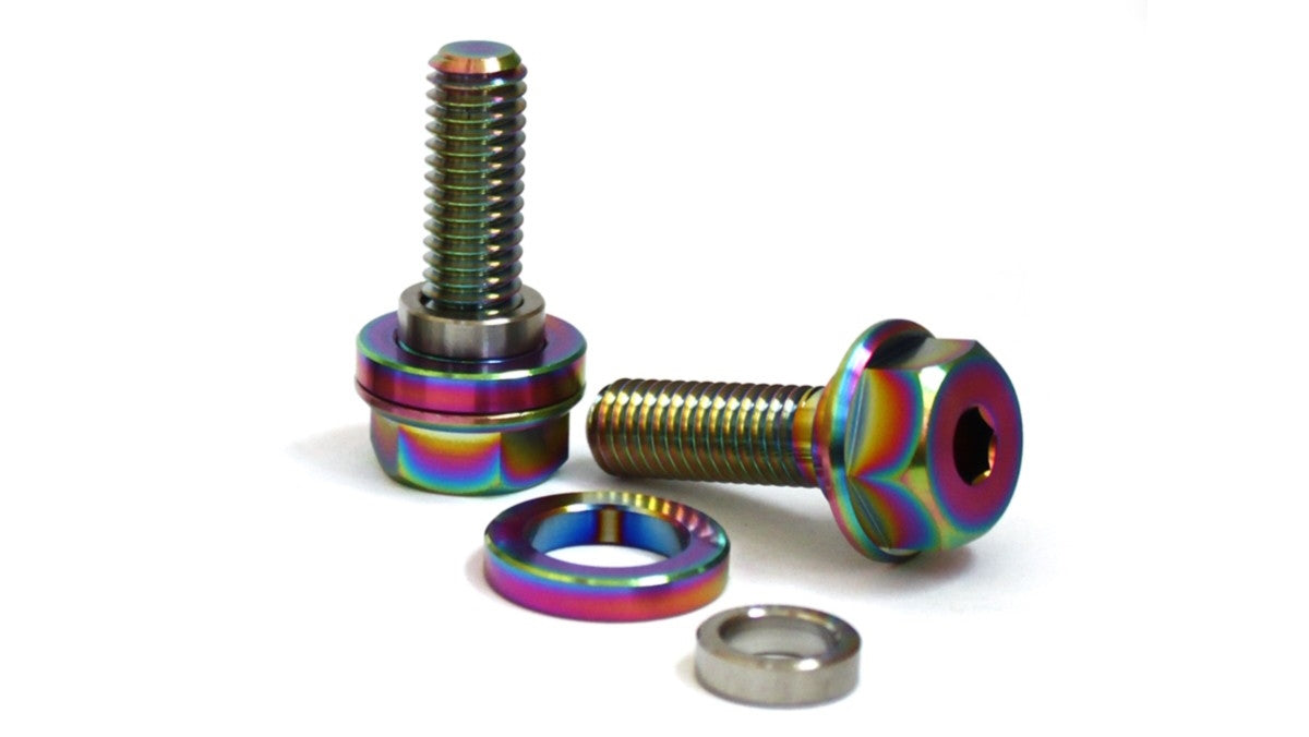 Armour Bikes Titanium Female Axle Bolts - 3/8" Metric & Profile