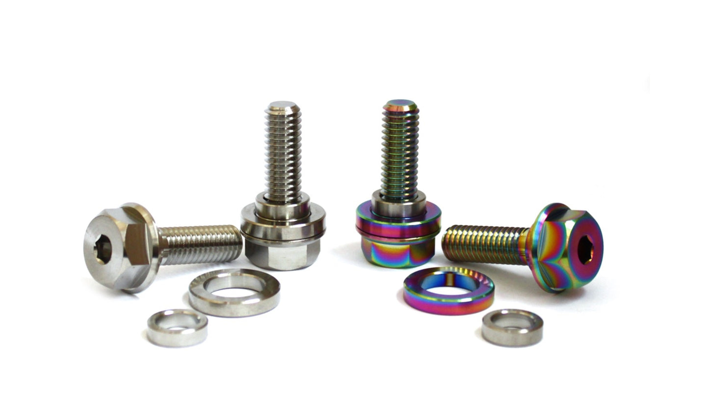 Armour Bikes Titanium Female Axle Bolts - 3/8" Metric & Profile