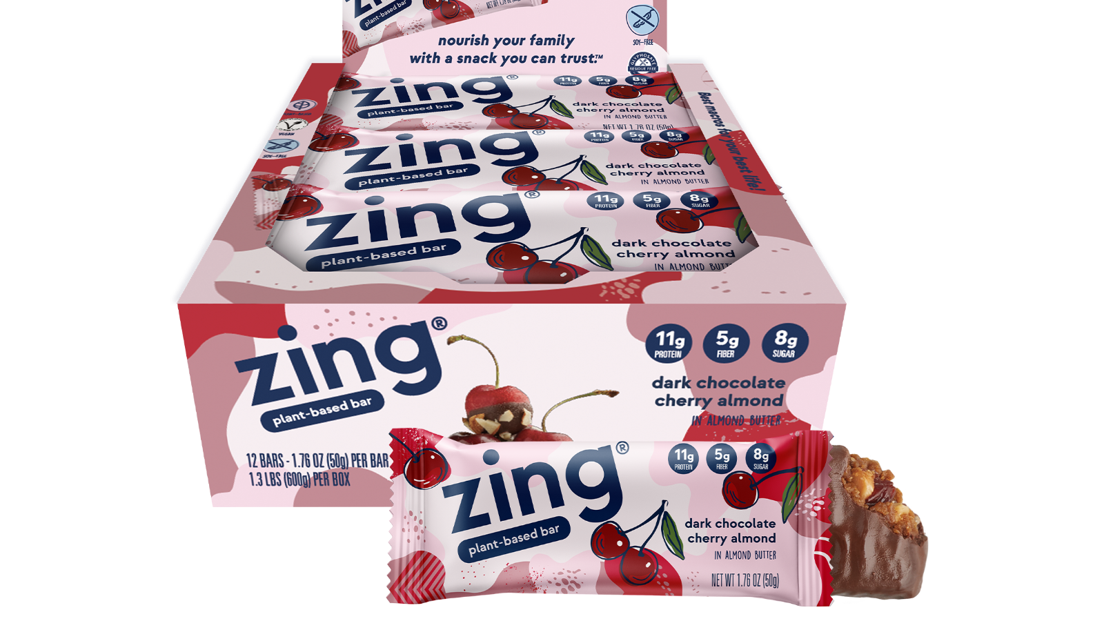 Zing Dark Chocolate Cherry Nutrition Bars – Level7Bikes