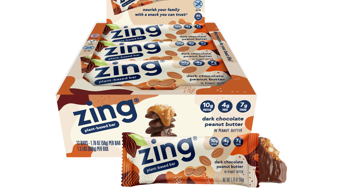 Zing Dark Chocolate Peanut Butter Nutrition Bars