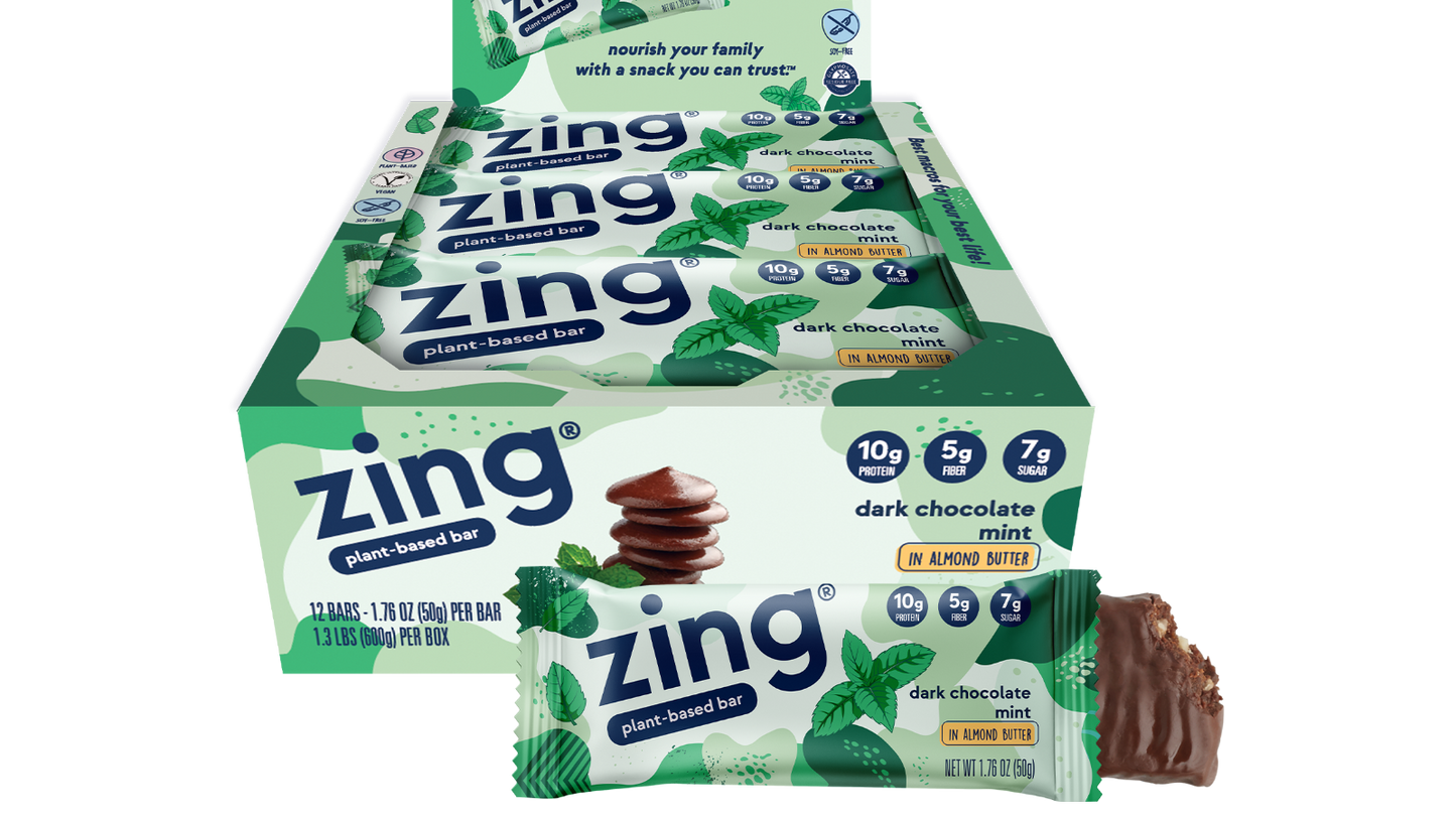 Zing Dark Chocolate Mint Nutrition Bars