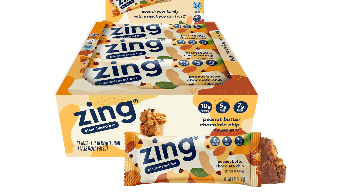 Zing Peanut Butter Chocolate Chip Nutrition Bars