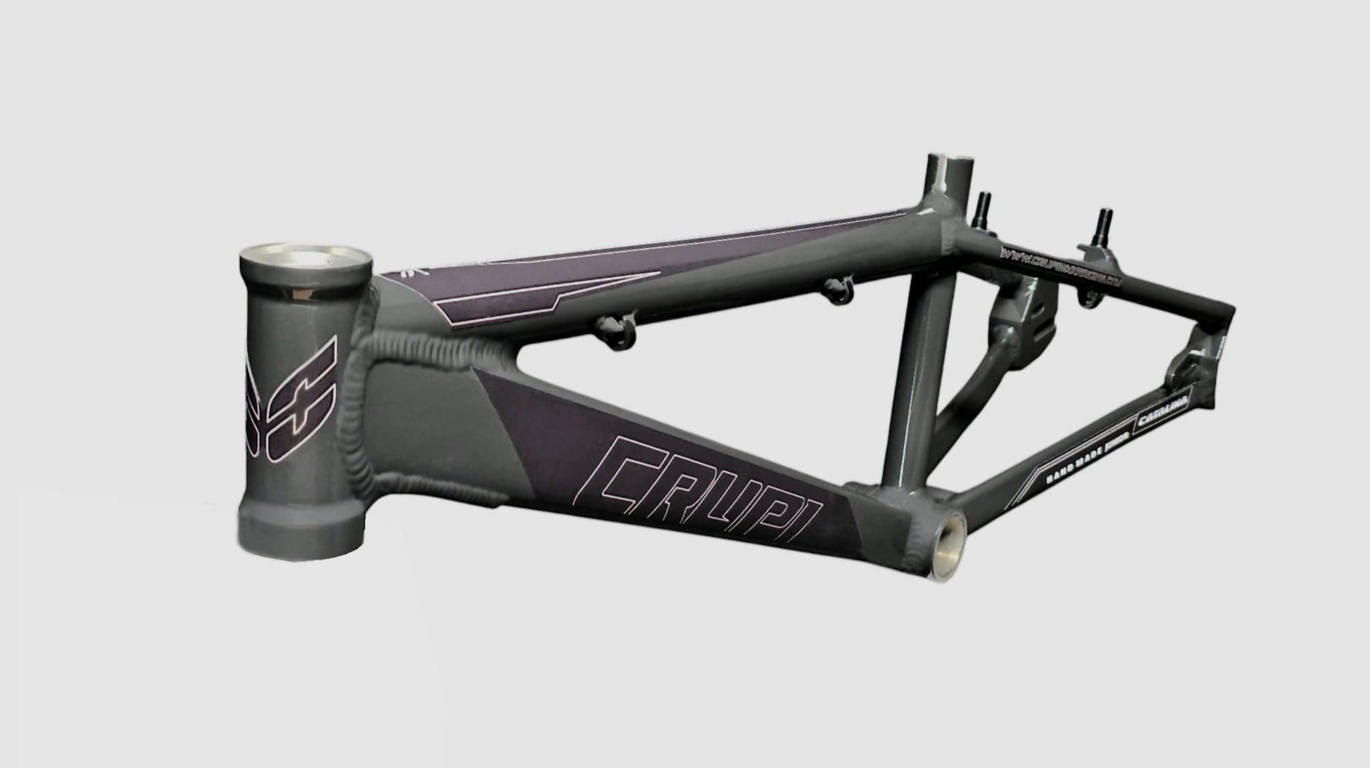 Crupi Micro BMX Race Frame Charcoal with Black Graphics