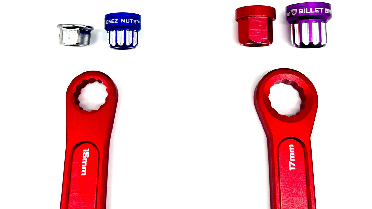 Billet BMX Deez Nuts Axle Nut Wrench 15mm & 17mm
