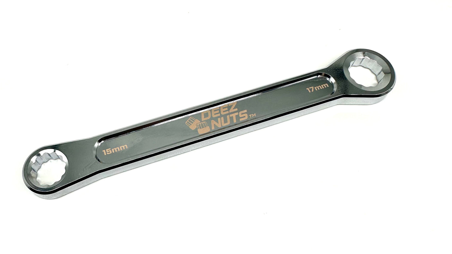 Billet BMX Deez Nuts Axle Nut Wrench 15mm & 17mm
