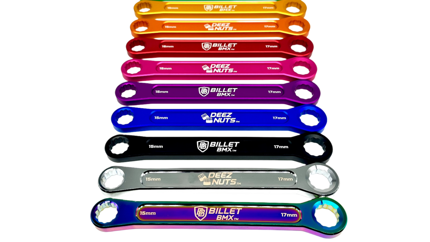 Billet BMX Deez Nuts Axle Nut Wrench 15mm & 17mm