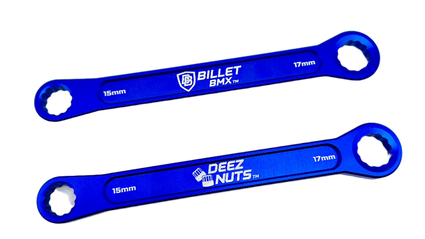 Billet BMX Deez Nuts Axle Nut Wrench 15mm & 17mm