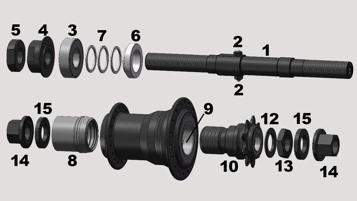 KHE Style Freecoaster Hub Parts