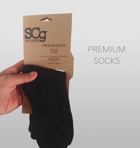 SCg Premium Socks - Black with White Logo