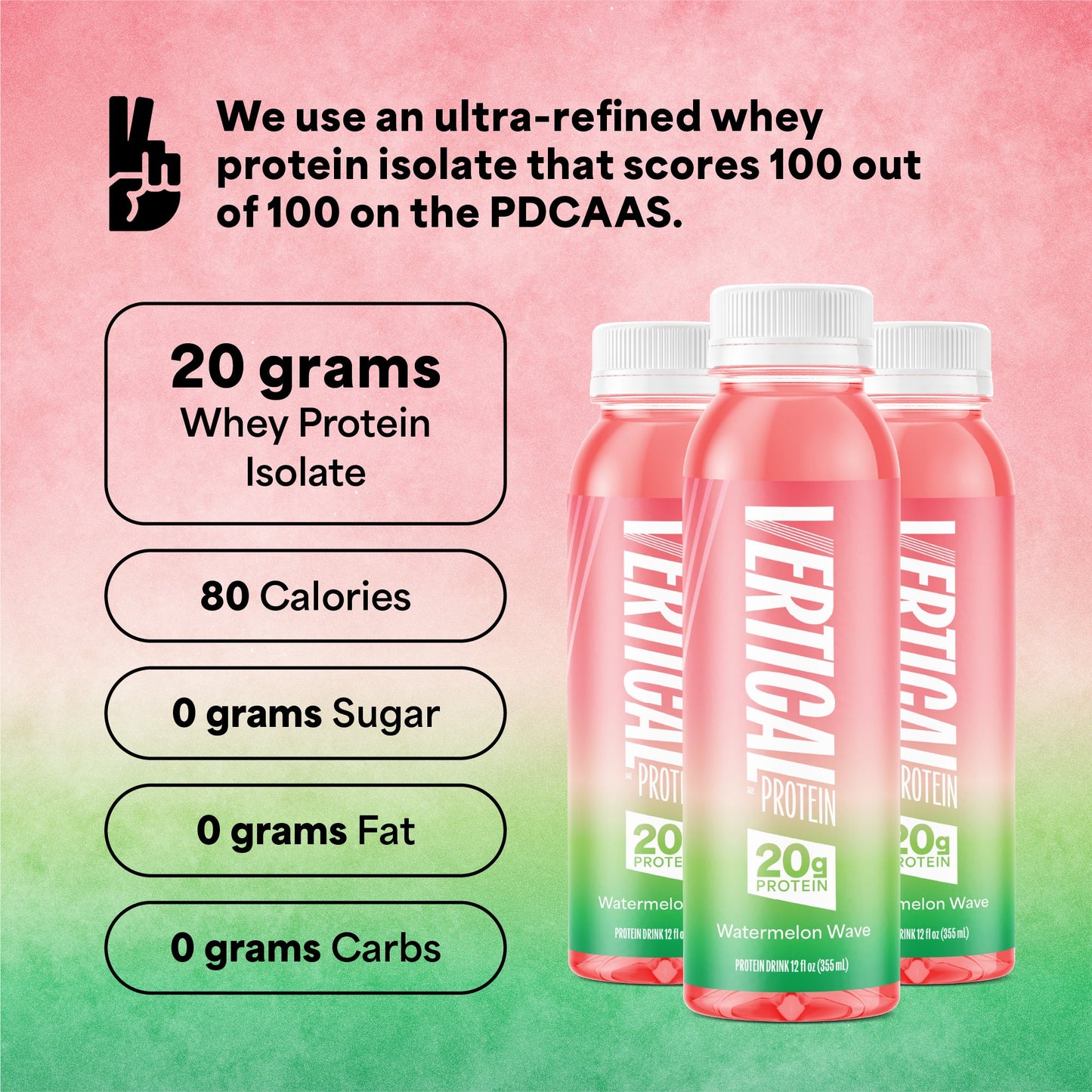 Vertical Protein Watermelon Wave Protein Water - 12 Pack