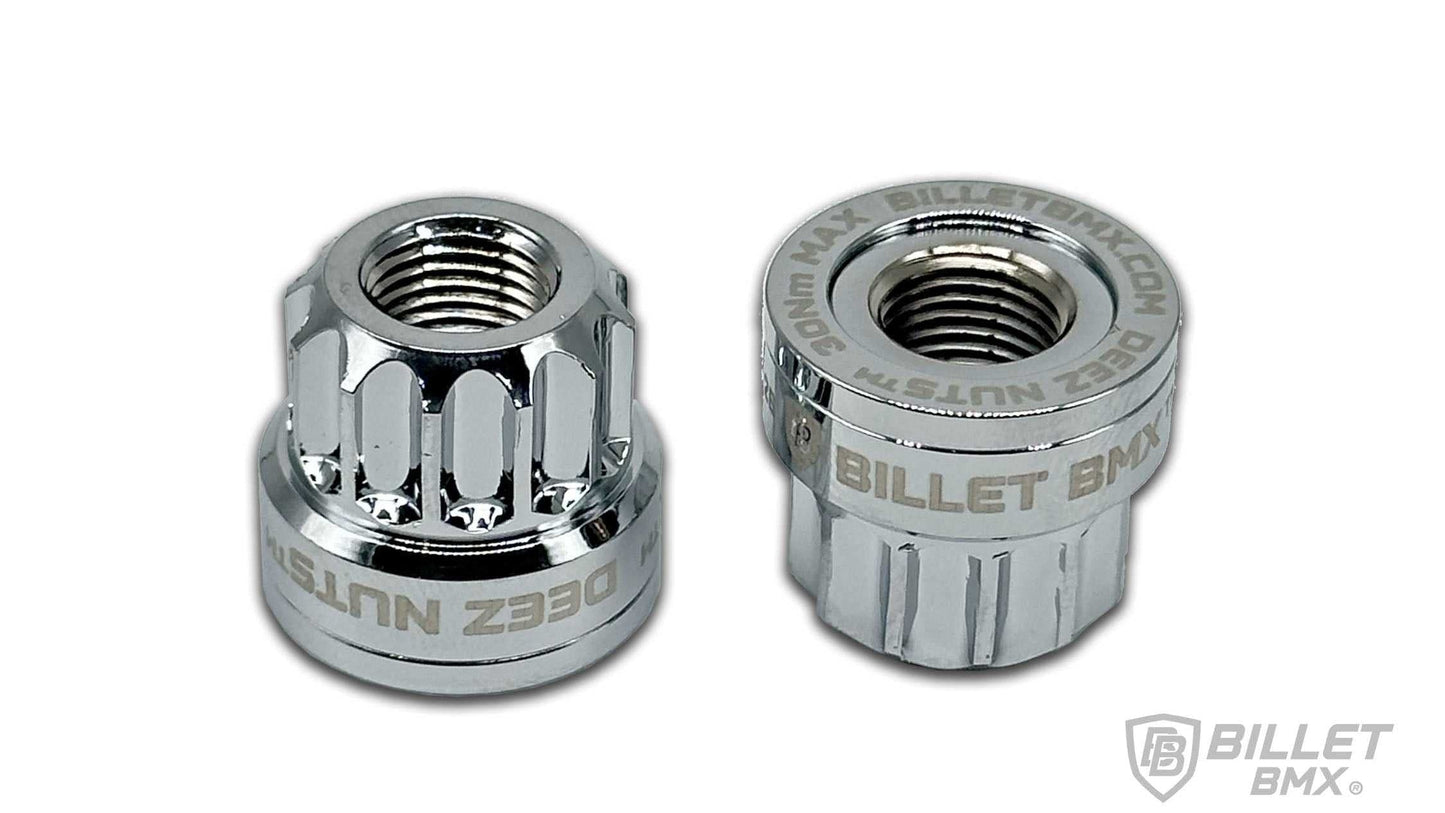 Billet BMX Deez Nuts 12 Point Axle Nuts 3/8"-26tpi (2-Pack)