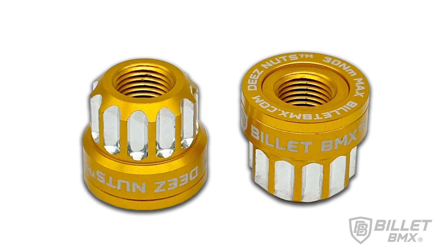 Billet BMX Deez Nuts 12 Point Axle Nuts 3/8"-26tpi (2-Pack)