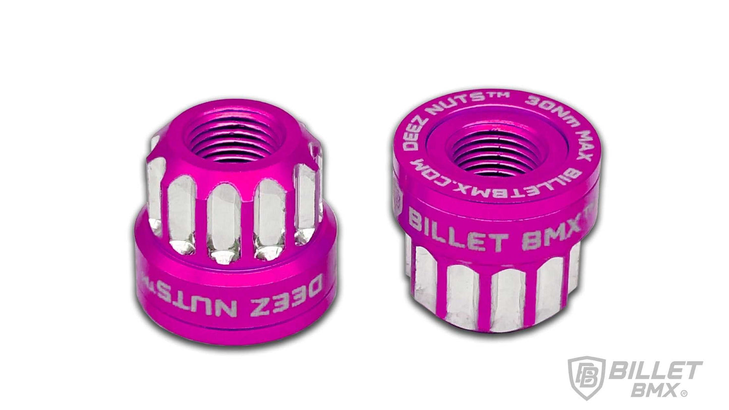 Billet BMX Deez Nuts 12 Point Axle Nuts 3/8"-26tpi (2-Pack)