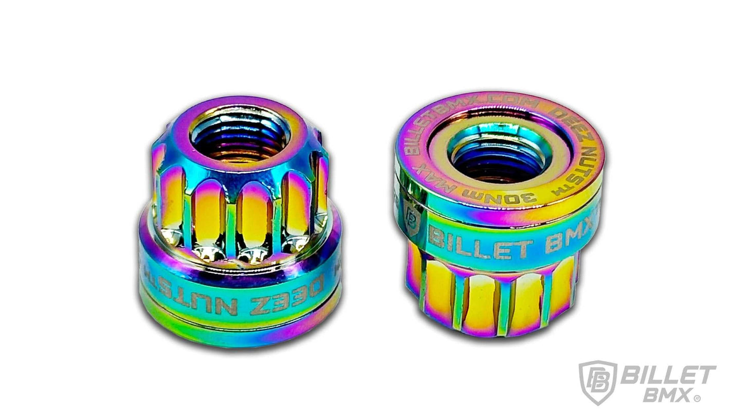 Billet BMX Deez Nuts 12 Point Axle Nuts 3/8"-26tpi (2-Pack)