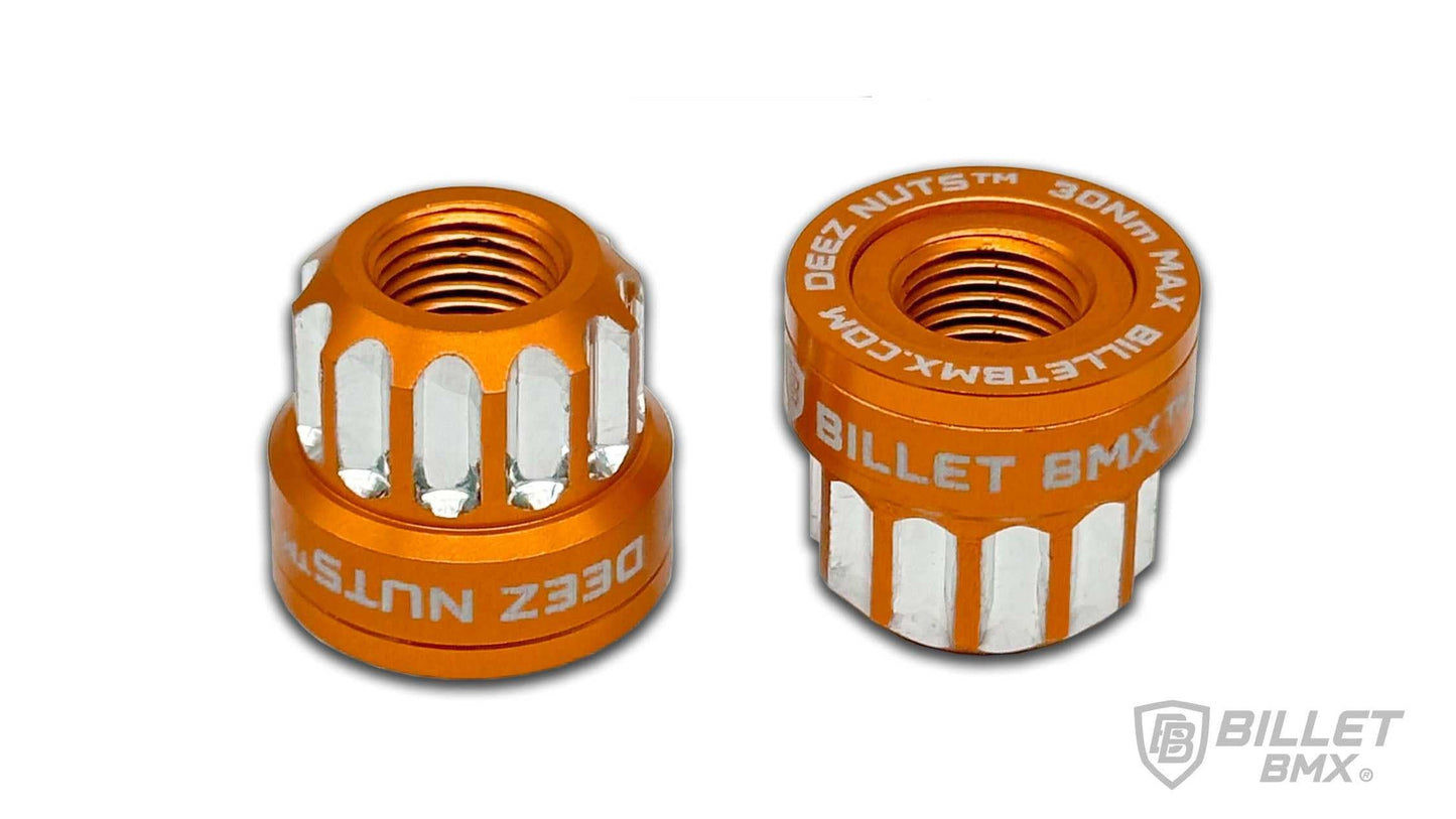 Billet BMX Deez Nuts 12 Point Axle Nuts 3/8"-26tpi (2-Pack)