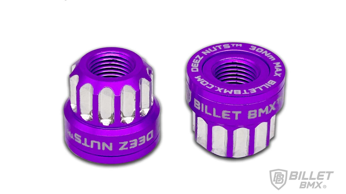 Billet BMX Deez Nuts 12 Point Axle Nuts 3/8"-26tpi (2-Pack)
