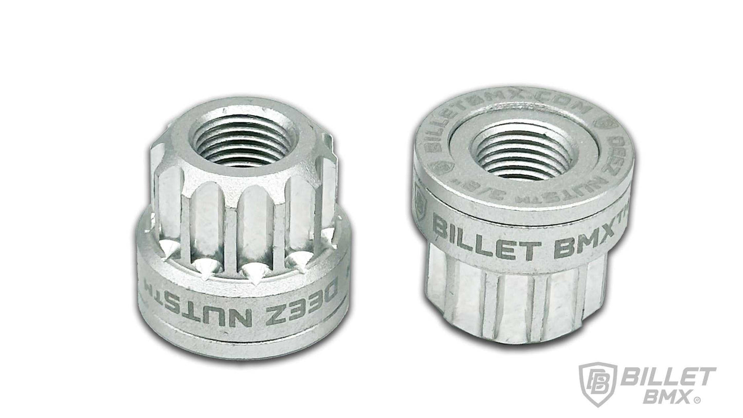 Billet BMX Deez Nuts 12 Point Axle Nuts 3/8"-26tpi (2-Pack)