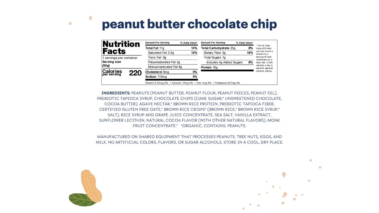 Zing Peanut Butter Chocolate Chip Nutrition Bars