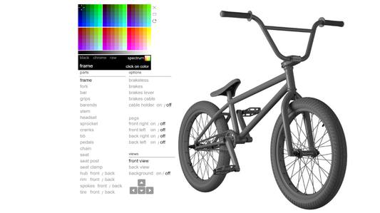 Online BMX Color Customizer Tool
